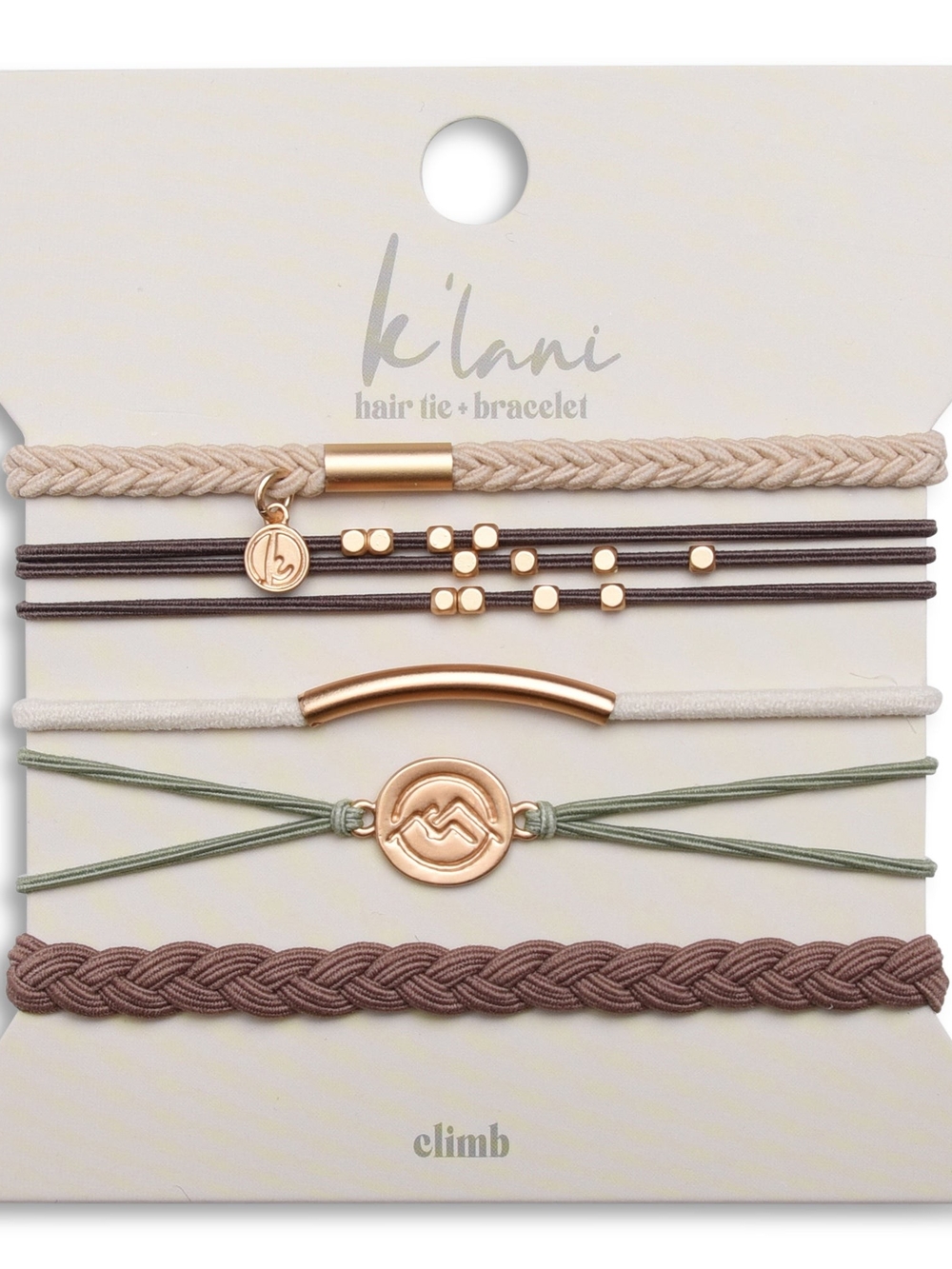 New K'lani Hair Tie/Bracelet "Climb" 5pk✨️